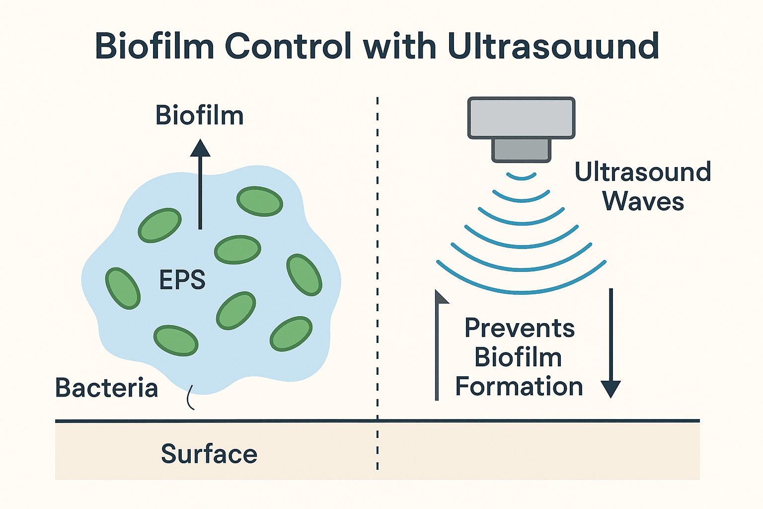 biofilm control with ultrasound