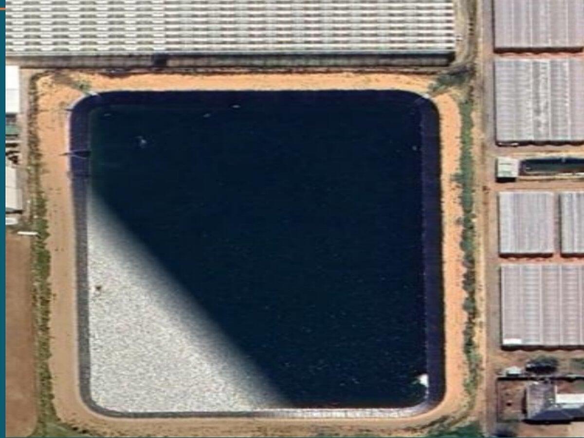 Mine-site water storage with algae control treatment